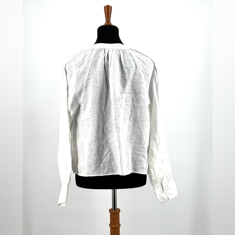 J. Crew White Linen Cabana Top Size M NWT - Picture 14 of 14